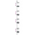Raft De Colț Pentru Duș Telescopic 4 Niveluri Argintiu Aluminiu