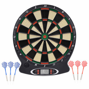 Placă Electrică De Darts Cu Săgeți Din Polipropilenă Neagră