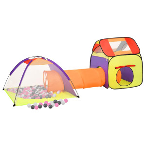 Cort De Joacă Pentru Copii 250 Bile, Multicolor, 338X123X111 Cm