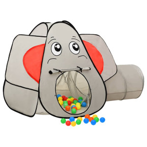 Cort De Joacă Elefant Pentru Copii 250 Bile, Gri, 174X86X101 Cm