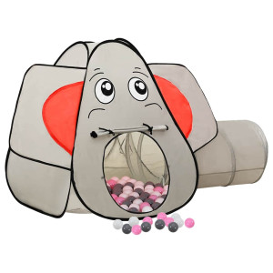 Cort De Joacă Elefant Pentru Copii 250 Bile, Gri, 174X86X101 Cm