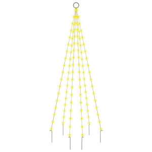 Brad De Crăciun Pe Catarg, 108 Led-Uri, Alb Cald, 180 Cm