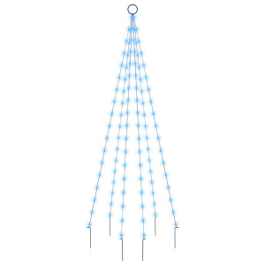 Brad De Crăciun Pe Catarg, 108 Led-Uri, Albastru, 180 Cm