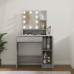 Masă De Toaletă Cu Led, Gri Sonoma, 86,5X35X136 Cm