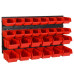 Set Rafturi Atelier 30 Buc. Roșu / Negru 77X39 Cm Polipropilenă