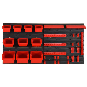 Set Rafturi Atelier 35 Buc. Roșu / Negru 77X39 Cm Polipropilenă