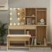 Set De Măsuță De Toaletă Cu Led, Stejar Sonoma, Lemn Prelucrat