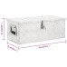 Cutie De Depozitare, Argintiu, 70X31X27 Cm, Aluminiu