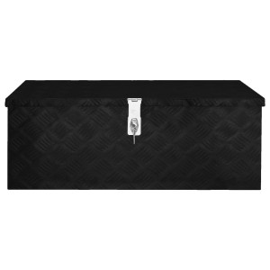 Cutie De Depozitare, Negru, 80X39X30 Cm, Aluminiu