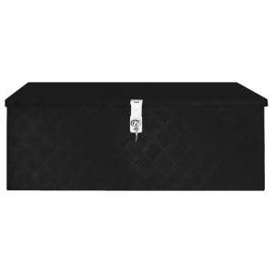 Cutie De Depozitare, Negru, 90X47X33,5 Cm, Aluminiu