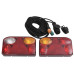 Lumini Pentru Remorcă 2 Buc. Bec Clasic 12 V Roșu 23X6X13 Cm