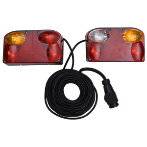 Lumini Pentru Remorcă 2 Buc. Bec Clasic 12 V Roșu 23X6X13 Cm