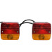 Lumini Pentru Remorcă 2 Buc Bec Clasic 12 V Roșu 10,5X7,5X10 Cm