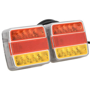 Lumini Pentru Remorcă, 2 Buc., Roșu, 10,5X7,5X10 Cm Bec Led 12V