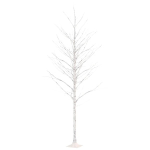 Mesteacăn Cu Led, Alb, 240 Led-Uri Alb Calde, 300 Cm