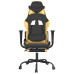 Scaun De Gaming Cu Masaj/Suport Picioare Negru/Auriu Piele Eco