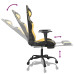 Scaun De Gaming Cu Masaj/Suport Picioare Negru/Auriu Piele Eco