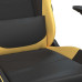 Scaun De Gaming Cu Masaj/Suport Picioare Negru/Auriu Piele Eco