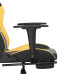 Scaun De Gaming Cu Masaj/Suport Picioare Negru/Auriu Piele Eco
