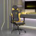 Scaun De Gaming Cu Masaj/Suport Picioare Negru/Auriu Piele Eco