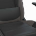 Scaun De Gaming Cu Masaj/Suport Picioare, Negru/Gri, Piele Eco