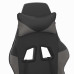 Scaun De Gaming Cu Masaj/Suport Picioare, Negru/Gri, Piele Eco