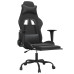 Scaun De Gaming Cu Masaj/Suport Picioare, Negru, Piele Eco