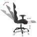 Scaun De Gaming Cu Masaj/Suport Picioare, Negru, Piele Eco