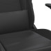 Scaun De Gaming Cu Masaj/Suport Picioare, Negru, Piele Eco