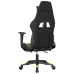Scaun De Gaming Cu Masaj/Suport Picioare Negru/Auriu Piele Eco