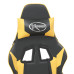Scaun De Gaming Cu Masaj/Suport Picioare Negru/Auriu Piele Eco