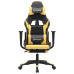 Scaun De Gaming Cu Masaj/Suport Picioare Negru/Auriu Piele Eco