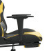 Scaun De Gaming Cu Masaj/Suport Picioare Negru/Auriu Piele Eco