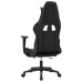 Scaun De Gaming Cu Masaj/Suport Picioare, Negru/Gri, Piele Eco