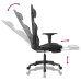 Scaun De Gaming Cu Masaj/Suport Picioare, Negru/Gri, Piele Eco