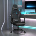 Scaun De Gaming Cu Masaj/Suport Picioare, Negru/Gri, Piele Eco