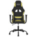 Scaun De Gaming Cu Masaj, Negru Și Verde Deschis, Textil