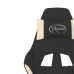 Scaun De Gaming Cu Masaj/Suport Picioare, Negru Și Crem, Textil