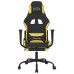 Scaun De Gaming Cu Masaj/Suport Picioare, Negru/Galben, Textil