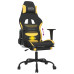 Scaun De Gaming Cu Masaj/Suport Picioare, Negru/Galben, Textil