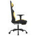Scaun De Gaming Cu Masaj/Suport Picioare, Negru/Galben, Textil