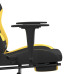 Scaun De Gaming Cu Masaj/Suport Picioare, Negru/Galben, Textil