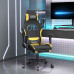 Scaun De Gaming Cu Masaj/Suport Picioare, Negru/Galben, Textil