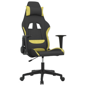 Scaun De Gaming Cu Masaj, Negru Și Verde Deschis, Textil