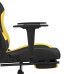 Scaun De Gaming Cu Masaj/Suport Picioare, Negru/Galben, Textil