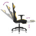 Scaun De Gaming Cu Masaj/Suport Picioare, Negru/Galben, Textil