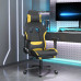 Scaun De Gaming Cu Masaj/Suport Picioare, Negru/Galben, Textil