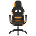 Scaun De Gaming Cu Masaj/Suport Picioare, Negru / Oranj, Textil
