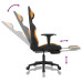 Scaun De Gaming Cu Masaj/Suport Picioare, Negru / Oranj, Textil
