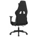 Scaun De Gaming Cu Masaj/Suport Picioare, Negru Și Alb, Textil
